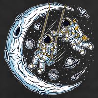 Astronauts Moon Swinging 15oz Campfire Ceramic Mug