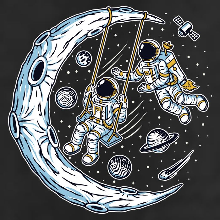 Astronauts Moon Swinging 15oz Campfire Ceramic Mug