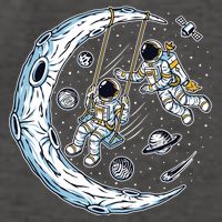 Astronauts Moon Swinging Vector Backpack