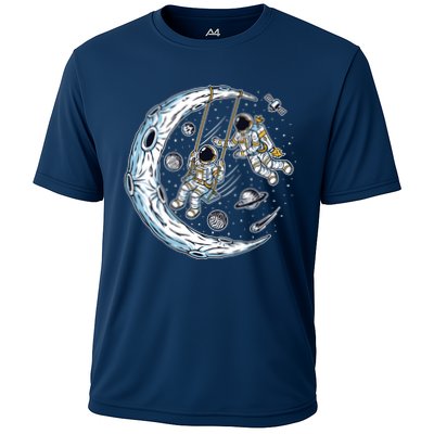 Astronauts Moon Swinging Performance Shirt
