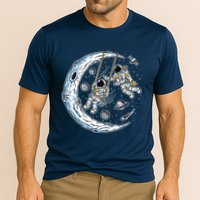Astronauts Moon Swinging Performance Shirt