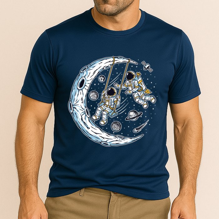 Astronauts Moon Swinging Performance Shirt