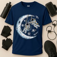 Astronauts Moon Swinging Performance Shirt