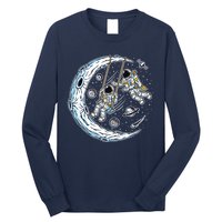 Astronauts Moon Swinging Long Sleeve Shirt