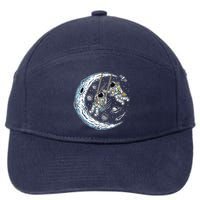 Astronauts Moon Swinging 7-Panel Snapback Hat
