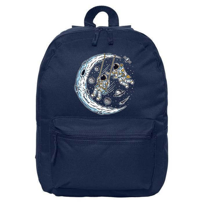 Astronauts Moon Swinging 16 in Basic Backpack