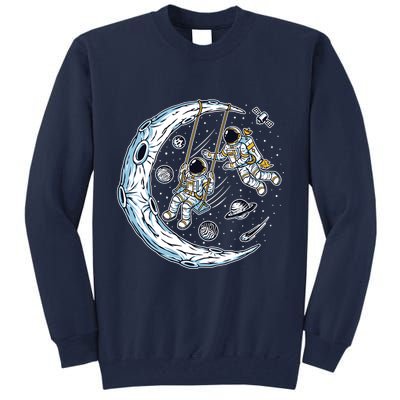 Astronauts Moon Swinging Tall Sweatshirt