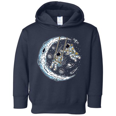 Astronauts Moon Swinging Toddler Hoodie