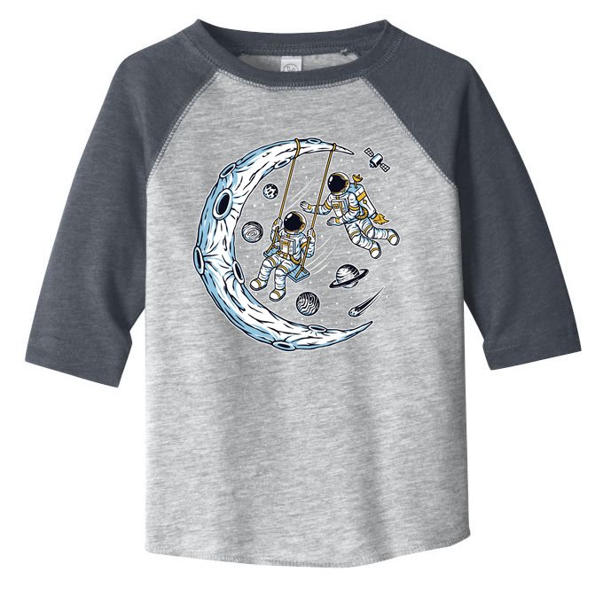 Astronauts Moon Swinging Toddler Fine Jersey T-Shirt