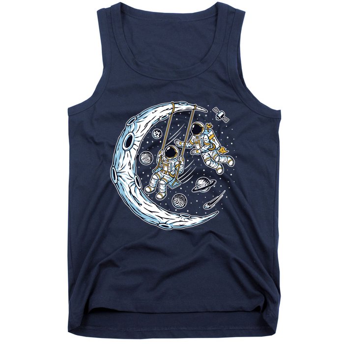 Astronauts Moon Swinging Tank Top
