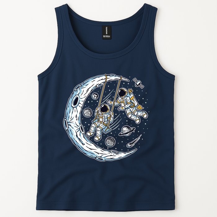 Astronauts Moon Swinging Tank Top