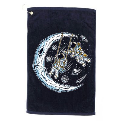 Astronauts Moon Swinging Golf Towel