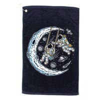 Astronauts Moon Swinging Golf Towel