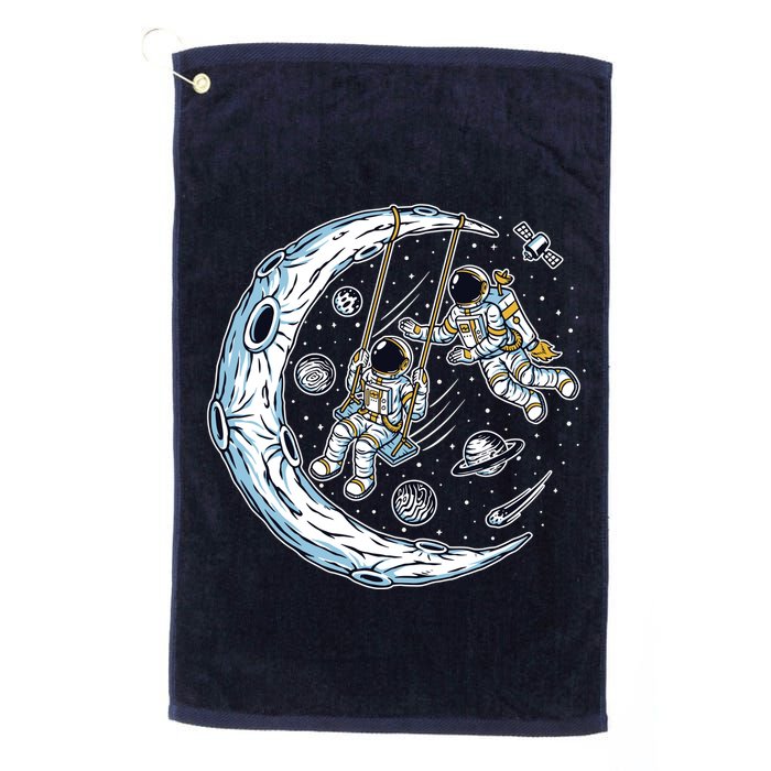 Astronauts Moon Swinging Golf Towel