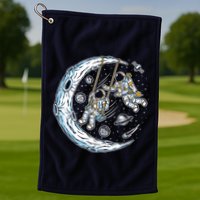 Astronauts Moon Swinging Golf Towel