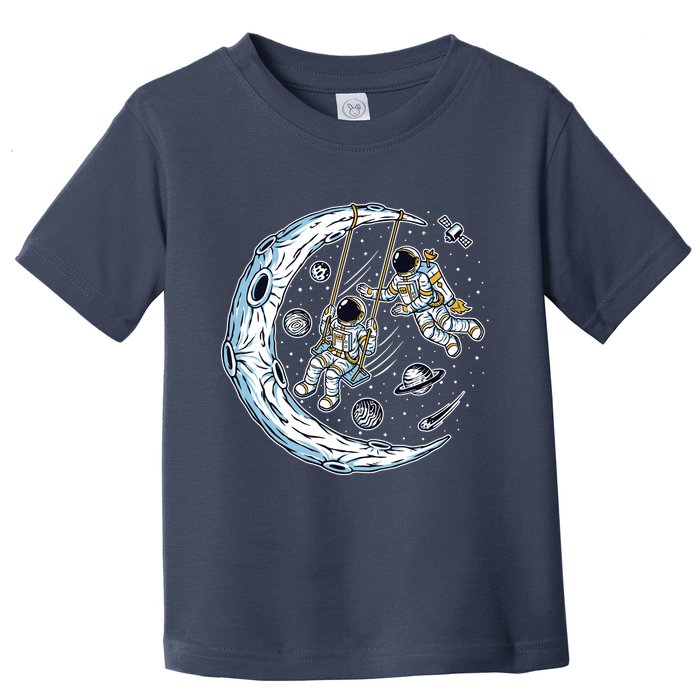 Astronauts Moon Swinging Toddler T-Shirt