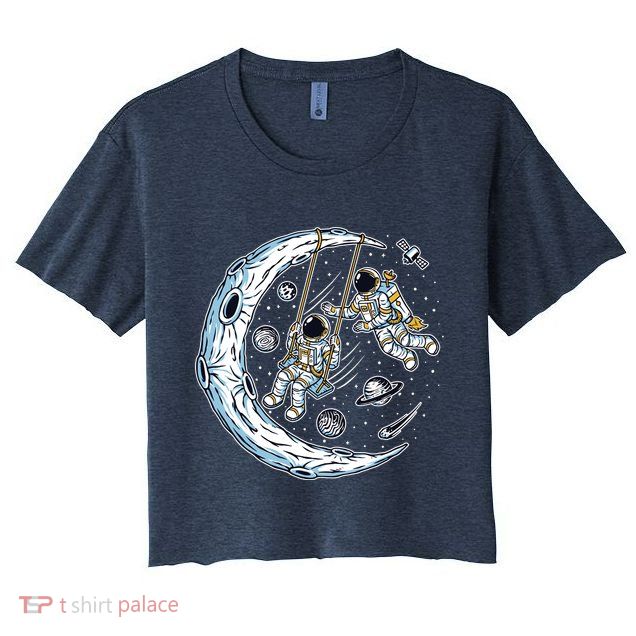Astronauts Moon Swinging Crop Top