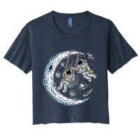 Astronauts Moon Swinging Crop Top