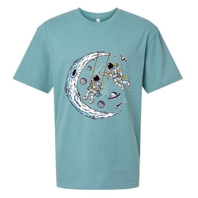 Astronauts Moon Swinging Sueded Cloud Jersey T-Shirt