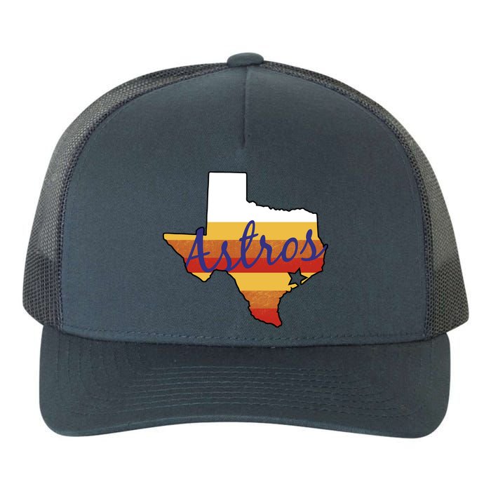 Astros Baseball Vintage Yupoong Adult 5-Panel Trucker Hat