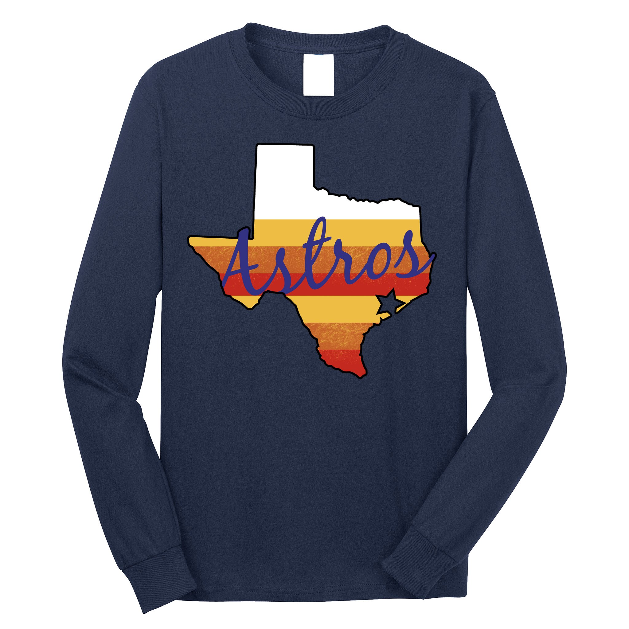 Astros Baseball Vintage Long Sleeve Shirt
