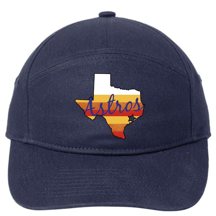 Astros Baseball Vintage 7-Panel Snapback Hat