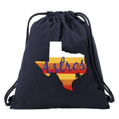 Astros Baseball Vintage Drawstring Bag