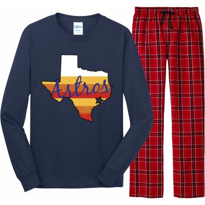 Astros Baseball Vintage Long Sleeve Pajama Set