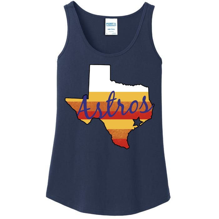 Astros Baseball Vintage Ladies Essential Tank