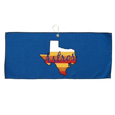 Astros Baseball Vintage Large Microfiber Waffle Golf Towel