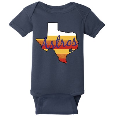Astros Baseball Vintage Baby Bodysuit