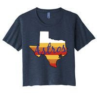 Astros Baseball Vintage Women's Crop Top Tee