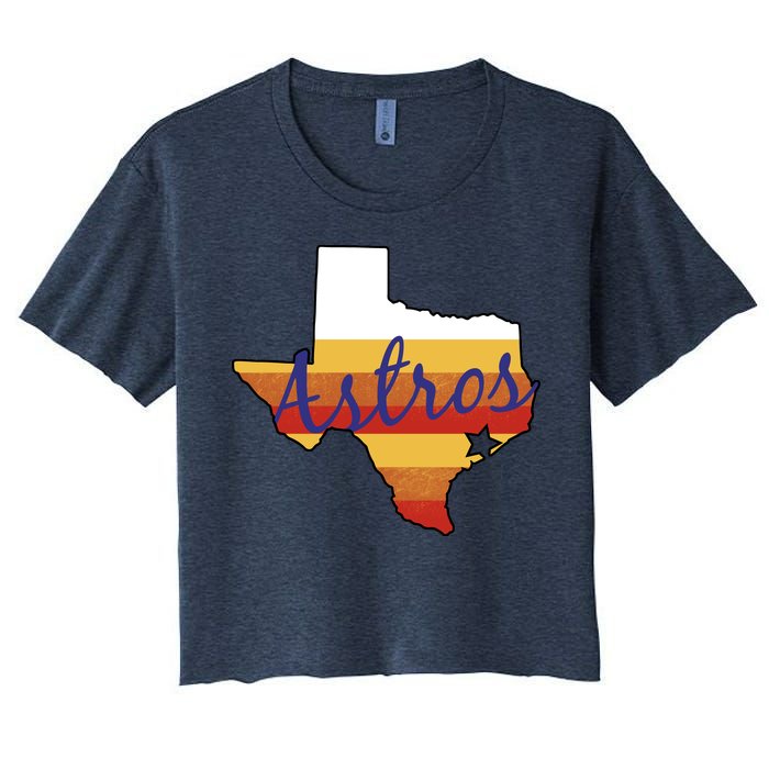 Astros Baseball Vintage Women's Crop Top Tee