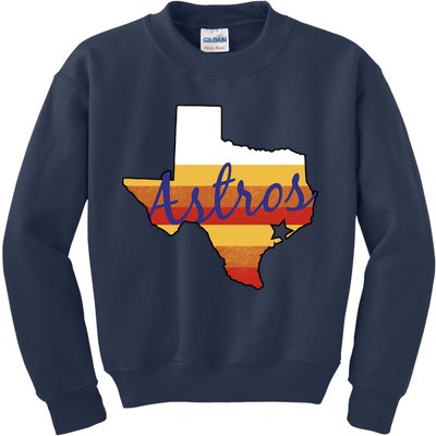 Astros Baseball Vintage Kids Sweatshirt