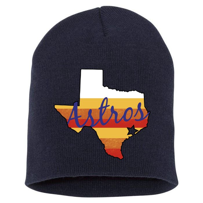 Astros Baseball Vintage Short Acrylic Beanie