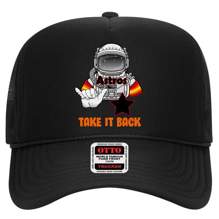 Astros Take It Back High Crown Mesh Back Trucker Hat