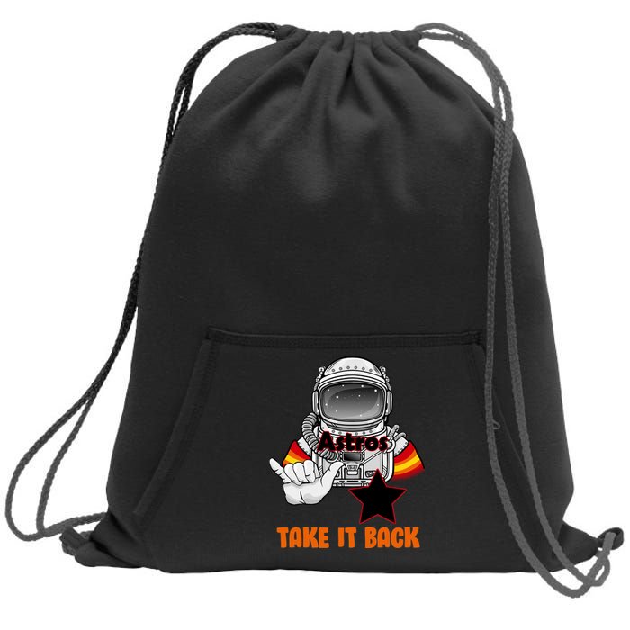 Astros Take It Back Sweatshirt Cinch Pack Bag