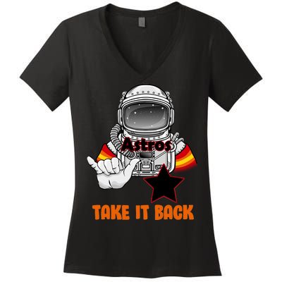 Astros Take It Back Women's V-Neck T-Shirt