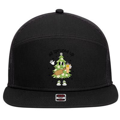 All Spruced Up Bougie Fir Life Christmas Tree 7 Panel Mesh Trucker Snapback Hat