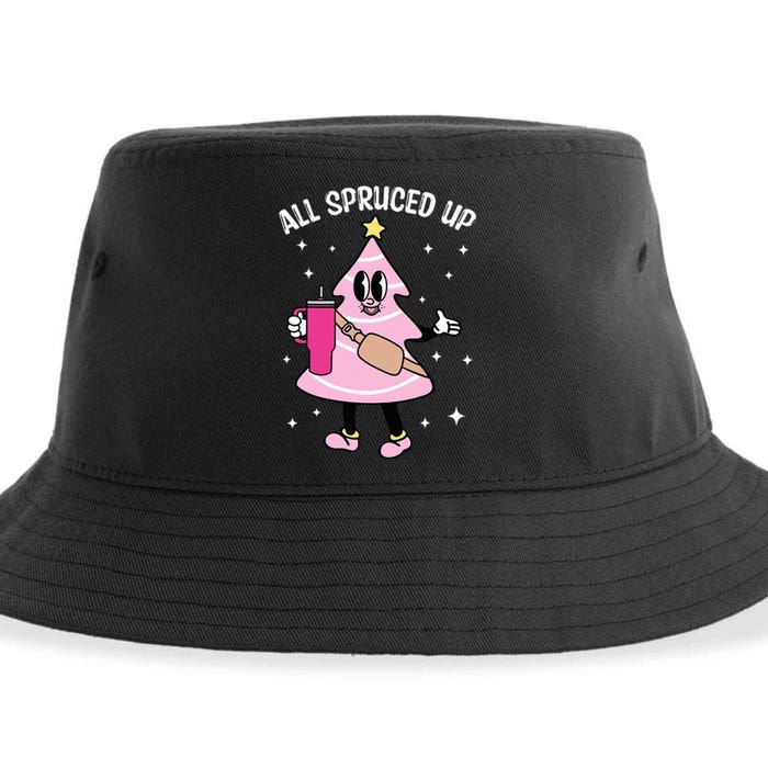 All Spruced Up Bougie Christmas Tree Boujee Xmas Christmas Sustainable Bucket Hat