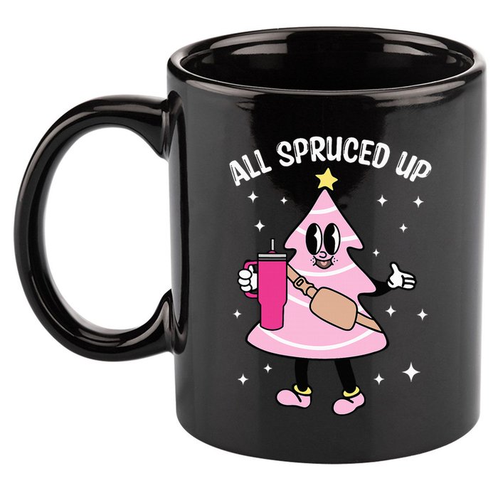 All Spruced Up Bougie Christmas Tree Boujee Xmas Christmas 11oz C Handle Ceramic Mug