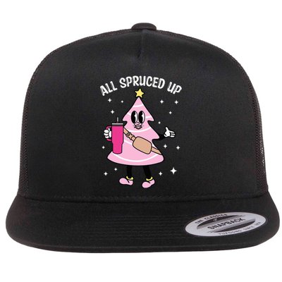 All Spruced Up Bougie Christmas Tree Boujee Xmas Christmas Flat Bill Trucker Hat