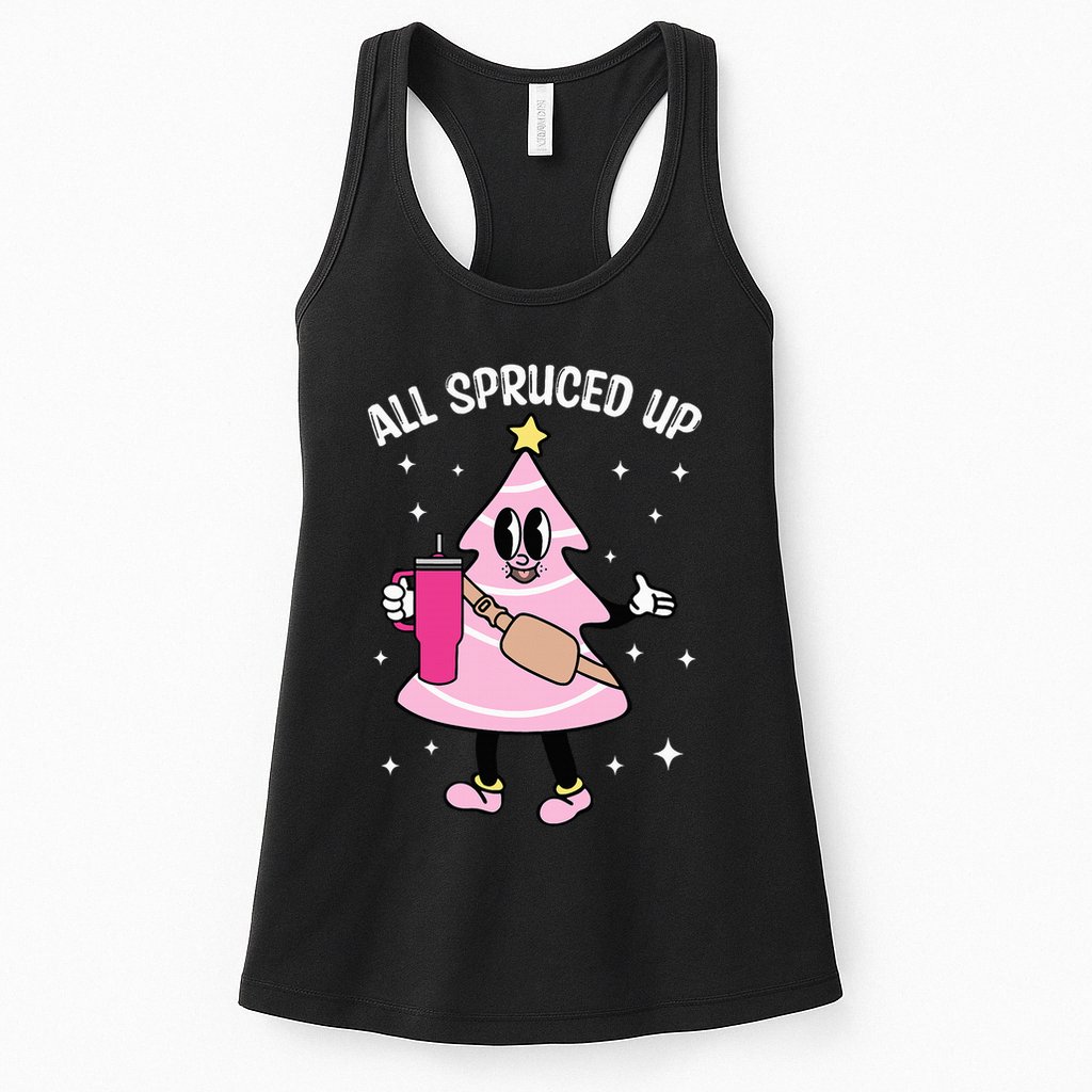 All Spruced Up Bougie Christmas Tree Boujee Xmas Christmas Womens Tank Top