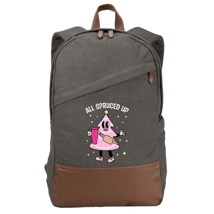 All Spruced Up Bougie Christmas Tree Boujee Xmas Christmas Cotton Canvas Backpack