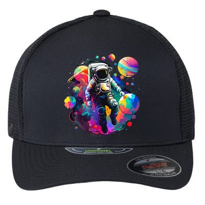 Astronaut Spaceman Universe Planets Galaxy Flexfit Unipanel Trucker Cap