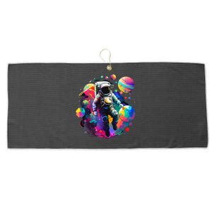 Astronaut Spaceman Universe Planets Galaxy Large Microfiber Waffle Golf Towel