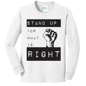 Activist Stand Up For What Is Right Change Makers Animal Rights Kids Long Sleeve Shirt