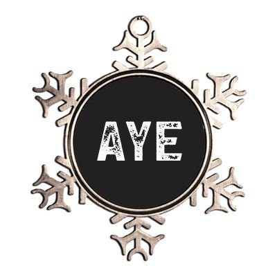 Aye Scottish Uk Scotland Quote Metallic Star Ornament