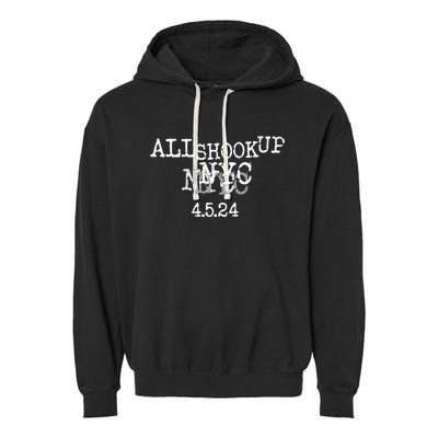 All Shook Up Quake New Yorker Gift Garment-Dyed Fleece Hoodie