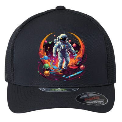 Astronaut Spaceman Universe Planets Galaxy Flexfit Unipanel Trucker Cap